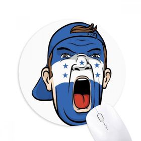 Dıythinker Honduras Bayrağı Yüz Makyaj Maskesi Çığlık atan Şapka Baskılı Yuvarlak Kaymaz Kauçuk Mouse Pad