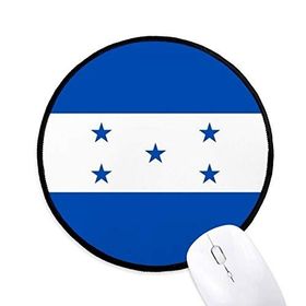 Dıythinker Honduras Ulusal Bayrak Kuzey Amerika Ülke Yuvarlak Kaymaz Mousepads Siyah Titched Kenarları Oyun Ofis Hediye