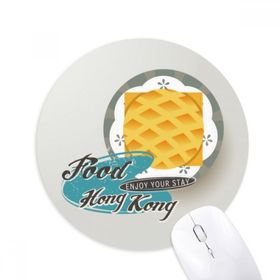 Dıythinker Hong Kong Ananas Topuzu Çin Baskılı Yuvarlak Kaymaz Kauçuk Mouse Pad