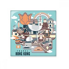 Dıythinker Hong Kong Gezi Ünlü Çin 10x10 cm Seramik Karo