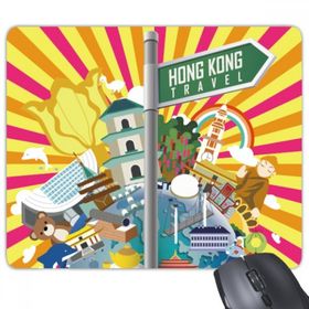 Dıythinker Hong Kong Gezi Yeri Çin Dikdörtgen Kaymaz Kauçuk Mouse Pad