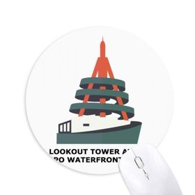 Dıythinker Hong Kong Tai Po Waterfront Park Baskılı Yuvarlak Kaymaz Kauçuk Mouse Pad