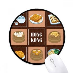 Dıythinker Hong Kong Yerel Gıda Çin Yuvarlak Kaymaz Mouse Pad