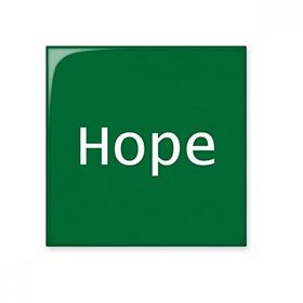 Dıythinker Hope Kelime İlham Verici Alıntı Sözler 20x20 cm Seramik Karo