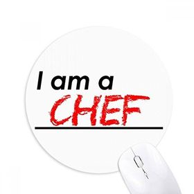 Dıythinker I Am A Chef Baskılı Yuvarlak Kaymaz Kauçuk Mouse Pad