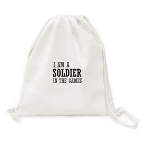 DIYThinker I Am A Soldier In The Games Tuval İpli Sırt Çantası