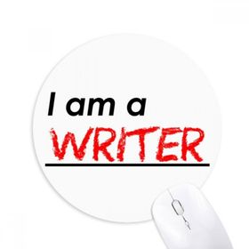 Dıythinker I Am A Writer Baskılı Yuvarlak Kaymaz Kauçuk Mouse Pad