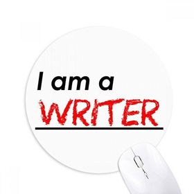 Dıythinker I Am A Writer Baskılı Yuvarlak Kaymaz Kauçuk Mouse Pad