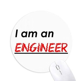 Dıythinker I Am An Engineer Baskılı Yuvarlak Kaymaz Kauçuk Mouse Pad