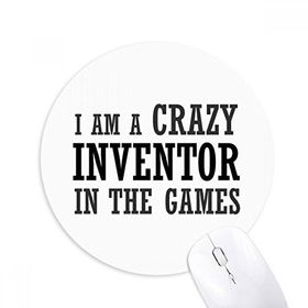 Dıythinker I Am Crazy In The Games Baskılı Yuvarlak Kaymaz Kauçuk Mouse Pad