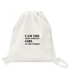 DIYThinker I Am The Simplest Girl Tuval İpli Sırt Çantası