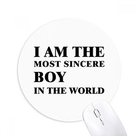 Dıythinker I Am The Sincere Boy Baskılı Yuvarlak Kaymaz Kauçuk Mouse Pad