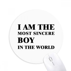 Dıythinker I Am The Sincere Boy Baskılı Yuvarlak Kaymaz Kauçuk Mouse Pad