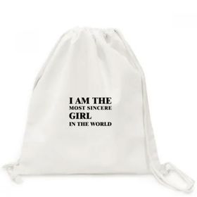 DIYThinker I Am The Sincere Girl Tuval İpli Sırt Çantası