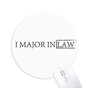 Dıythinker ı I Major In Law Baskılı Yuvarlak Kaymaz Kauçuk Mouse Pad