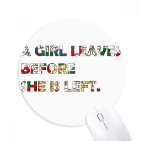 Dıythinker ı Kız Baskılı Yuvarlak Kaymaz Kauçuk Mouse Pad