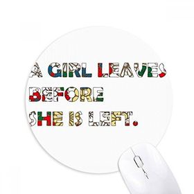 Dıythinker ı Kız Baskılı Yuvarlak Kaymaz Kauçuk Mouse Pad