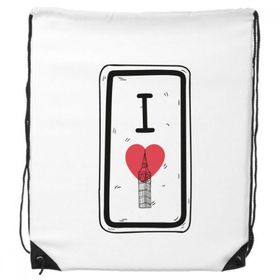 Dıythinker I Love London Kelimeler Desen Büzme İpli Sırt Çantası