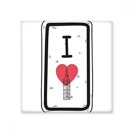 Dıythinker I Love London Kelimeler Desenli Seramik Biske Fayans 20x20 cm Seramik Karo
