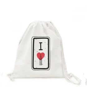 Dıythinker I Love London Words Desenli Kanvas İpli Sırt Çantası