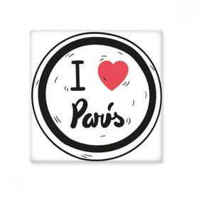 Dıythinker I Love Paris Kelimeler Desenli Seramik Biske Fayans 20x20 cm Seramik Karo