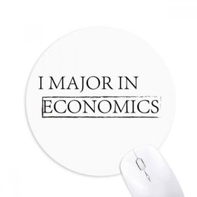 Dıythinker I Major In Economics Baskılı Yuvarlak Kaymaz Kauçuk Mouse Pad
