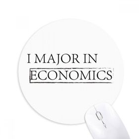 Dıythinker I Major In Economics Baskılı Yuvarlak Kaymaz Kauçuk Mouse Pad