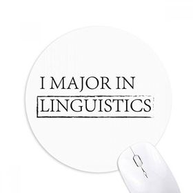 Dıythinker I Major In Linguistics Baskılı Yuvarlak Kaymaz Kauçuk Mouse Pad
