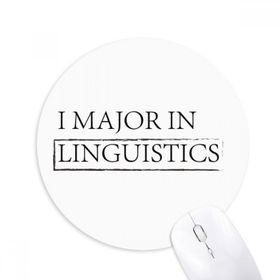 Dıythinker I Major In Linguistics Baskılı Yuvarlak Kaymaz Kauçuk Mouse Pad