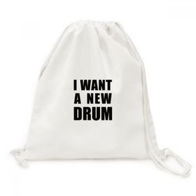 DIYThinker I Want A New Drum Tuval İpli Sırt Çantası