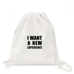 DIYThinker I Want A New Experience Tuval İpli Sırt Çantası