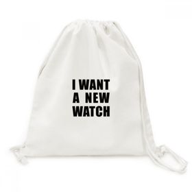 DIYThinker I Want A New Watch Tuval İpli Sırt Çantası