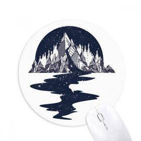 Dıythinker Iceberg Stream Stars Sanat Desen Baskılı Yuvarlak Kaymaz Kauçuk Mouse Pad