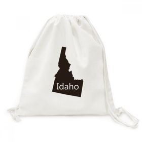 DIYThinker Idaho Amerika Birleşik Devletleri Harita Tuval İpli Sırt Çantası