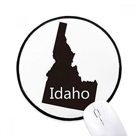 Dıythinker Idaho Amerika Birleşik Devletleri Harita Yuvarlak Kaymaz Mouse Pad