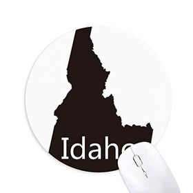 Dıythinker Idaho Amerika Birleşik Devletleri Haritası Baskılı Yuvarlak Kaymaz Kauçuk Mouse Pad