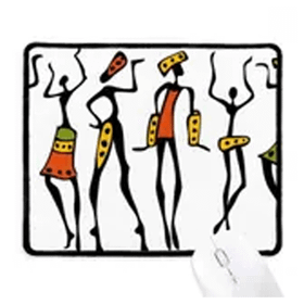 Dıythinker İlkel Afrika Aborijin Siyah Dans Totemleri Kaymaz Mouse Pad