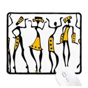 Dıythinker İlkel Afrika Aborijin Siyah Totemler Çizim Kaymaz Mouse Pad