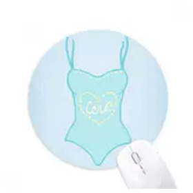 Dıythinker İllüstrasyon Mavi Banyo Takımı Yuvarlak Kaymaz Kauçuk Mouse Pad