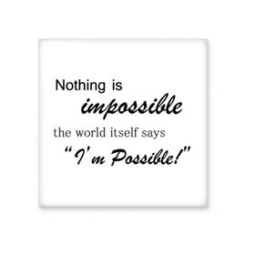 Dıythinker Impossible Possible Quote Seramik Bisque Fayans 10x10 cm Seramik Karo