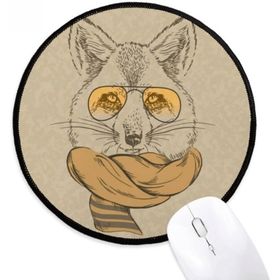 Dıythinker İngiliz Tarzı Hayvan Nazik Kurt Ve Eşarp Hayvan Yuvarlak Kaymaz Mouse Pad
