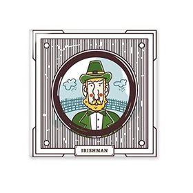 Dıythinker İrlandalı Yeşil Kocanlık İllüstrasyon Seramik 10x10 cm Seramik Karo