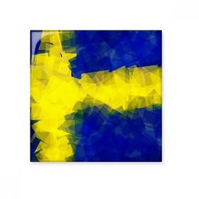 Dıythinker İsveç Soyut Bayrak Desenli 10x10 cm Seramik Karo