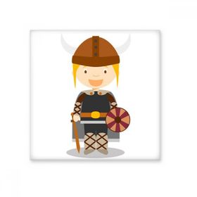 Dıythinker İsveç Viking Karikatür 15x15 cm Seramik Karo
