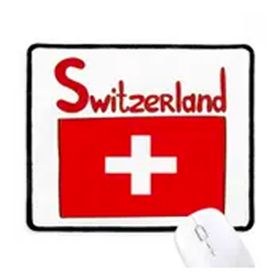 Dıythinker İsviçre Ulusal Bayrağı Kırmızı Desen Kaymaz Mouse Pad