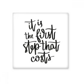 Dıythinker it is the First Step That Costs Alıntı Seramik Bisque Fayans 10x10 cm Seramik Karo