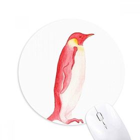 Dıythinker IUCN Tehlikeli Hayvanlar Kırmızı İmparator Penguen Baskılı Yuvarlak Kaymaz Kauçuk Mouse Pad