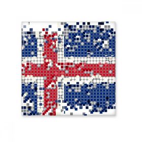 Dıythinker İzlanda Soyut Bayrak Desenli Seramik Biske Fayans 20x20 cm Seramik Karo