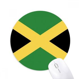 Dıythinker Jamaika Ulusal Bayrağı Kuzey Amerika Ülke Baskılı Yuvarlak Kaymaz Kauçuk Mouse Pad