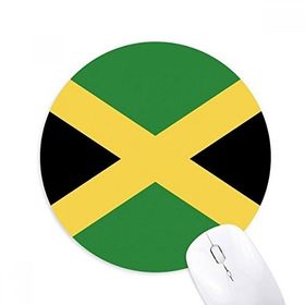Dıythinker Jamaika Ulusal Bayrağı Kuzey Amerika Ülke Baskılı Yuvarlak Kaymaz Kauçuk Mouse Pad